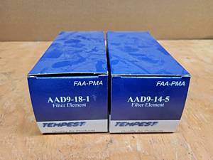 (2) Tempest Air Filters - Part No. AAD9-18-1 & AAD9-14-5 New in Boxes