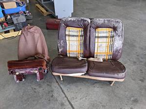 Lot of Cessna Airplane Seats - Includes Captains Chair and a Bench Seat - NO SHIPPING