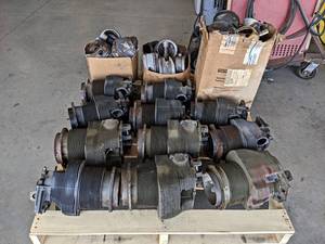 Pallet Lot of (11) Airplane Cylinder Heads and Large Lot of Pistons - Unknown Condition - NO SHIPPING