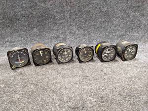 Lot of (5) Aircraft Manifold Pressure Gauges and (1) Course Indicator Gauge