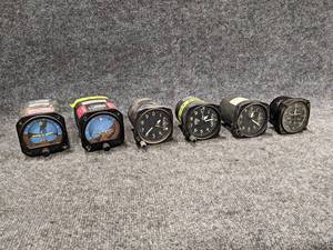 Lot of (6) Aircraft Tachometers, Gyro Gauges and Air Speed Indicator