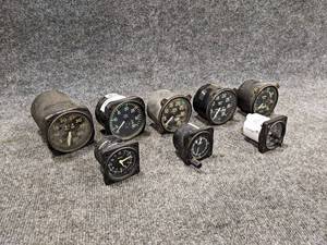 Lot of (6) Aircraft Tachometers and Clocks