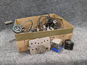 Lot of Assorted Aircraft Gauges, Parts and More