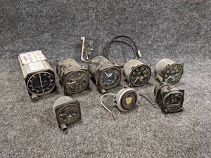 Lot of (8) Aircraft Gauges - Altimeter, Speed, Tachometers, Flaps and More