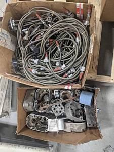 Lot of Assorted Magneto  Spark Plug Cables and Magneto Parts