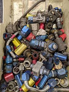 Large Lot of Assorted Aluminum Flare Fittings and More