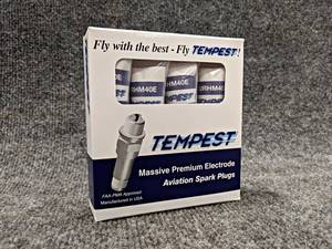 New in Box (Set of 4) TEMPEST Aviation Spark Plugs - Part No. URHM40E