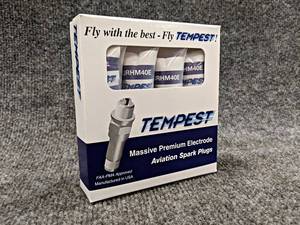 New in Box (Set of 4) TEMPEST Aviation Spark Plugs - Part No. URHM40E