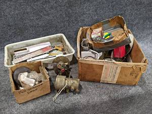 Lot of Assorted Aviation Parts - Fuel Shutoff, Hinges, Brackets, Gear, Shaft and More