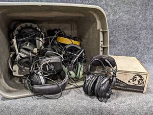 Large Lot of Assorted Aviation Headsets