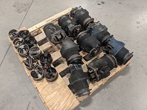 Pallet Lot of (9) Airplane Cylinder Heads & (10) Pistons - Unknown Condition - NO SHIPPING