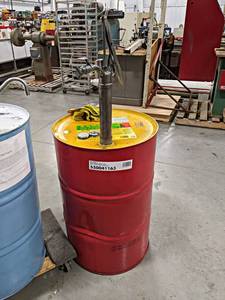 Aeroshell Piston Engine Oil - W100 - 55 Gallon Drum with about 8 in the Bottom - Includes Barrel Pump - NO SHIPPING