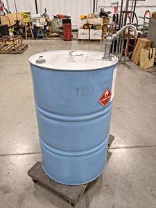 VM&P Naphtha Solvent - 55 Gallon Drum with about 29 in the Bottom - Includes Barrel Pump - NO SHIPPING