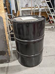 Barsol 142F - 55 Gallon Drum with about 5 in the Bottom - Includes Barrel Pump - NO SHIPPING