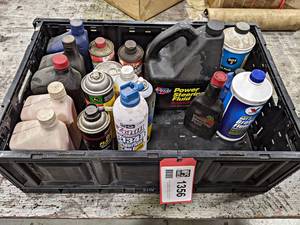 Lot of Assorted Fluids - Transmission Fluid, Brake Fluid, Power Steering Fluid and Treatments - Most have been opened - NO SHIPPING