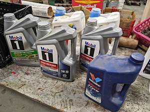 Lot of (6) Partial 1 Gallon Jugs of Motor Oil - NO SHIPPING