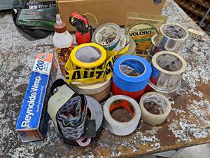 Large Lot of Assorted Tape and More - NO SHIPPING