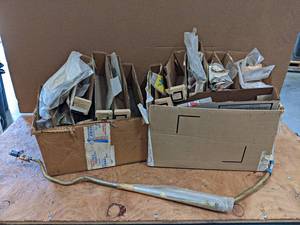 Large Lot of Assorted Aviation Parts in Parts Bins