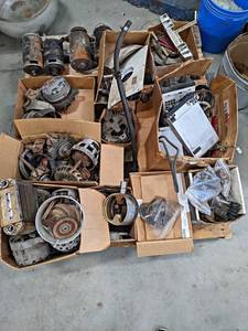 Pallet Lot of Assorted Aviation Parts - Starters, Alternators, and More - NO SHIPPING