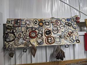 Aviation Gasket Wall Organizer w Inventory - About 56 x 23 - NO SHIPPING