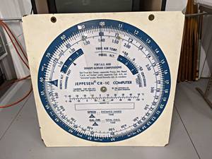Vintage Large  JEPPESEN CR-1C Computer - For Instruction - Overall about 30 x 30 - Double Sided - Located on Mezzanine