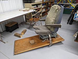 Vintage Weber Aircraft Co-Pilot Seat - Located on Mezzanine - NO SHIPPING