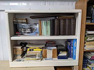Cabinet & Contents - Cabinet Measures 32 x 12 x 29 - See pictures for contents - NO SHIPPING