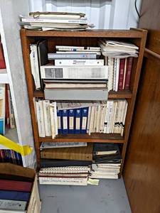 Cabinet & Contents - Cabinet Measures 21 x 9 x 35 - See pictures for contents - NO SHIPPING