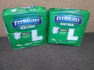 3- 20 ct FitRight Extra Briefs Larg...