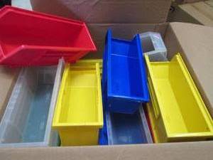 Box of Assorted Organizing Bins...