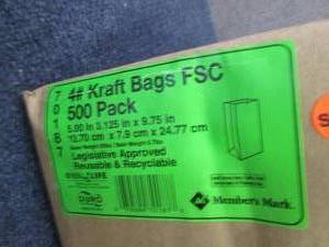 500- 4 lb Kraft Paper Lunch Bags...