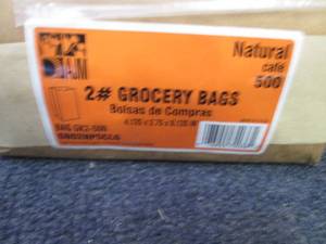 500- 2 lb Kraft Paper Lunch Bags...