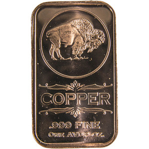 1 oz Bison Copper Bar ()
