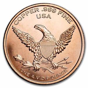 1 oz Copper Round - Grizzly Bear ()