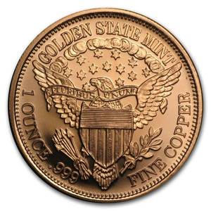 1 oz Copper Round - Statue of Liberty ()