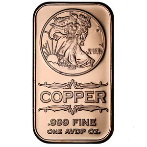 1 oz Walking Liberty Copper Bar ()