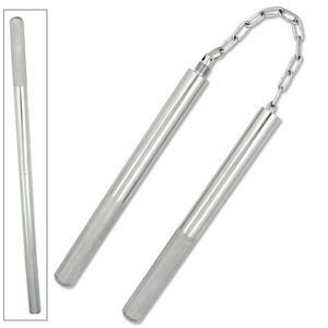 11 Silver Aluminum Convertible Nunchaku ()