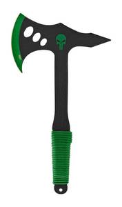 14 Punisher Skull Throwing Head Axe Hatchet - Green ()