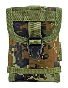 Space Force Tactical MOLLE Cell Phone Tech Pouch Carrier Vest Attachment - Green Digital Camo ()