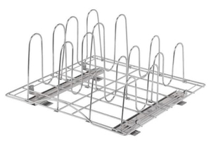 lot 40 image: TRINITY 20 in. Deep Steel Sliding Pot Organizer in Chrome