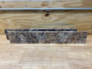 lot 41 image: HAMPTON BAY Lot of 2- Laminate Endsplash Kits for Countertop with Integrated Backsplash in Winter Carnival