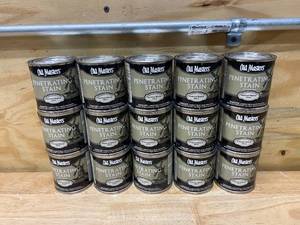 lot 58 image: OLD MASTERS Lot of 15- American Walnut Penetrating Stain 12 Pint Each