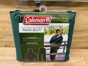 lot 59 image: COLEMAN PVCPolyester Rain Suit (3x4x Unisex)