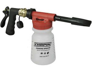 lot 66 image: CHAPIN 32-Ounce Foaming Hose End Sprayer For Home Cleaning And Garden Use, 32-Ounce