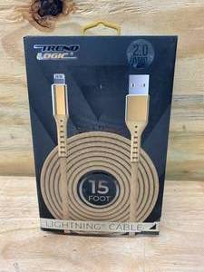 lot 89 image: TREND LOGIC 15 Foot Lightning Cable (compatible with iPhone and iPad)