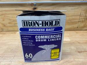 lot 107 image: IRON-HOLD Commercial Drum Liners (55 gallon)