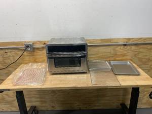 lot 115 image: ARIA All-in-1 Premium 30 Qt. Stainless Steel Touchscreen Air Fryer Toaster Oven