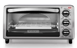 lot 18 image: BLACKDECKER 4-Slice Stainless Steel Toaster Oven