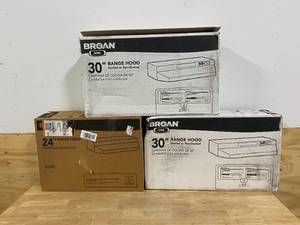 lot 129 image: BROAN Lot of 3-  Range Hoods