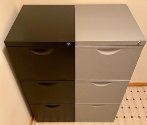 Pair of 3 Drawer File Cabinets